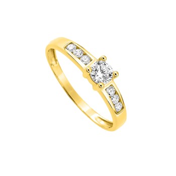 Bague femme - Oxyde de zirconium - Or 9 Carats