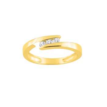 Bague femme - Oxyde de zirconium - Or 9 Carats
