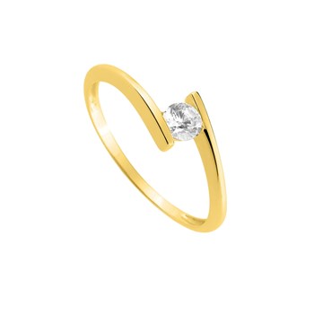 Bague femme - Oxyde de zirconium - Or 9 Carats