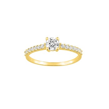 Bague femme - Oxyde de zirconium - Or 9 Carats