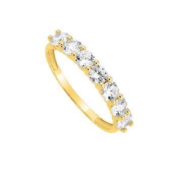 Bague femme - Oxyde de zirconium - Or 9 Carats