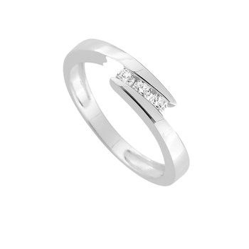 Bague femme - Oxyde de zirconium - Or 9 Carats