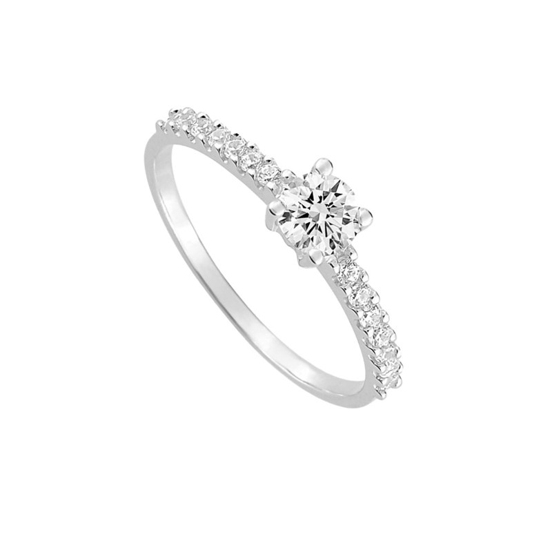 Bague femme - Oxyde de zirconium - Or 9 Carats - vue 2