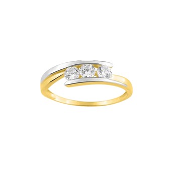 Bague femme - Oxyde de zirconium - Or 9 Carats