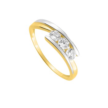 Bague femme - Oxyde de zirconium - Or 9 Carats