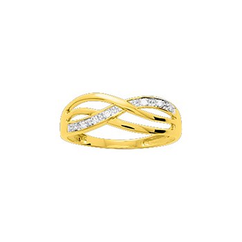 Bague femme - Oxyde de zirconium - Or 9 Carats
