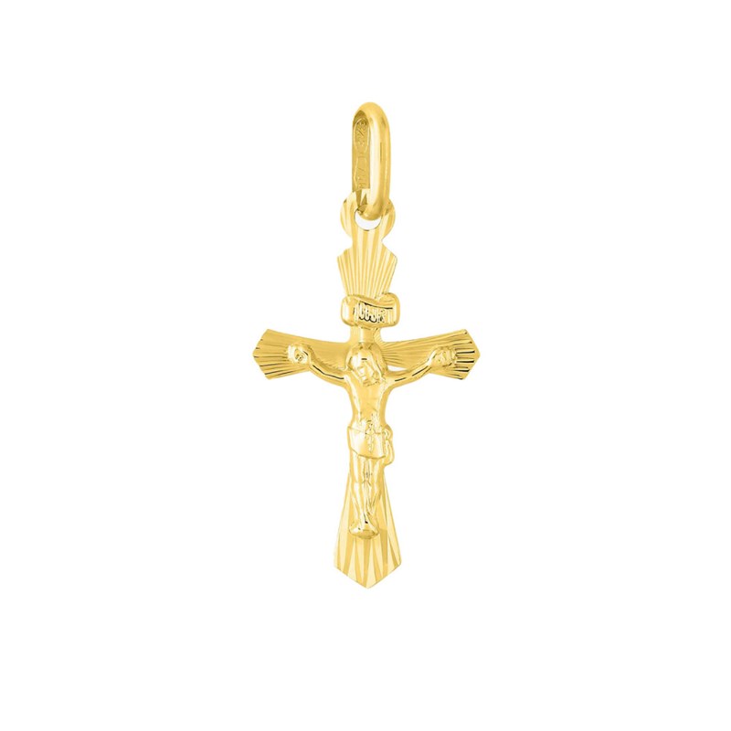 Pendentif - Or 18 Carats - Croix avec Christ