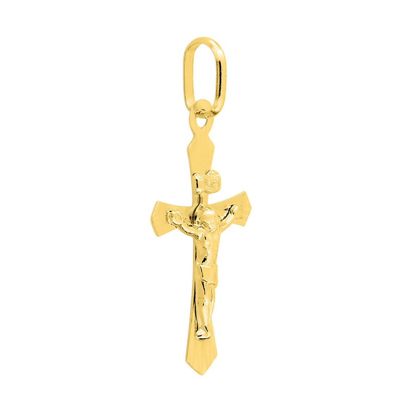 Pendentif - Or 18 Carats - Croix avec Christ - vue 2