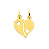 Pendentif Coeur sécable - Or 18 Carats - vue V1