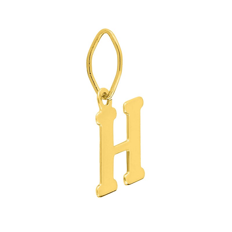 Pendentif initiale H - Or 18 Carats - vue 2