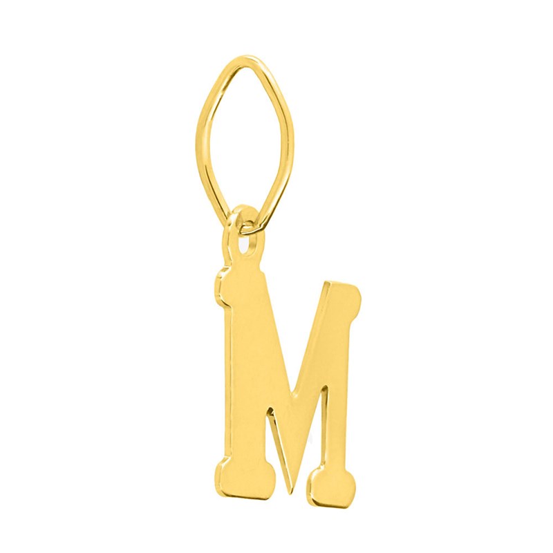 Pendentif initiale M - Or 18 Carats - vue 2