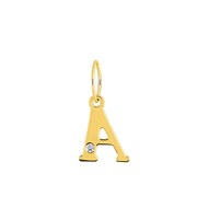 Pendentif Femme - Or 18 Carats - Diamant 0.01 Carats