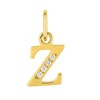 Pendentif initiale Z - Or 18 Carats - Diamant 0,032 Carats - vue V1