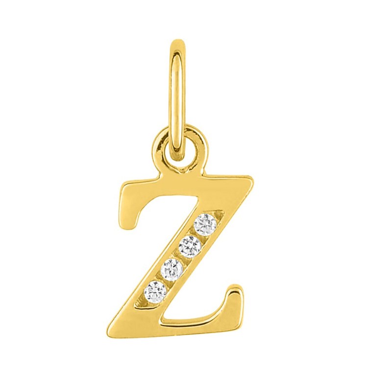 Pendentif initiale Z - Or 18 Carats - Diamant 0,032 Carats