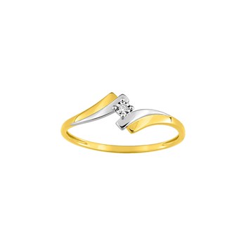 Bague femme - bicolore - Or 9 Carats