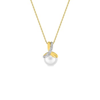Women's necklace - pearl - 18 carat gold - Length: 42 cm