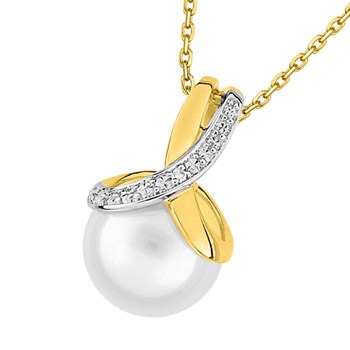 Women's necklace - pearl - 18 carat gold - Length: 42 cm