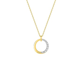 Women's necklace - Zirconium oxide - 18-carat gold - Length: 42 cm