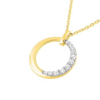Women's necklace - Zirconium oxide - 18-carat gold - Length: 42 cm