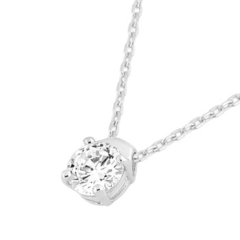 Women's necklace - Zirconium oxide - 18-carat gold - Length: 42 cm