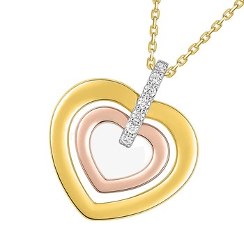 Women's necklace - Zirconium oxide - 18-carat gold - Length: 42 cm