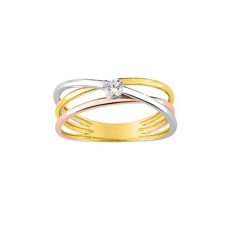 Bague Femme - Oxyde de zirconium - Or 18 Carats