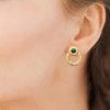 Boucles d'oreilles Femme - Plaqué Or - Malachite - vue V3
