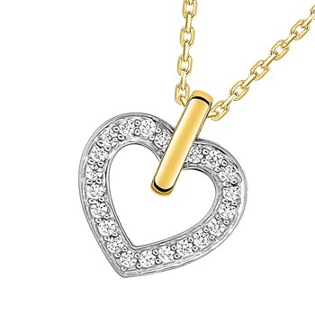 Women's necklace - Zirconium oxide - 18-carat gold - Length: 42 cm