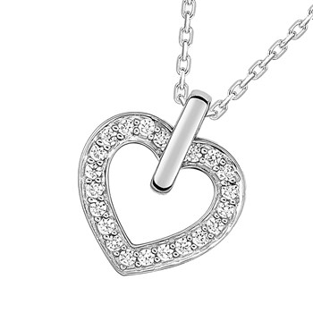 Women's necklace - Zirconium oxide - 18-carat gold - Length: 42 cm