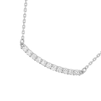 Women's necklace - Zirconium oxide - 18-carat gold - Length: 42 cm