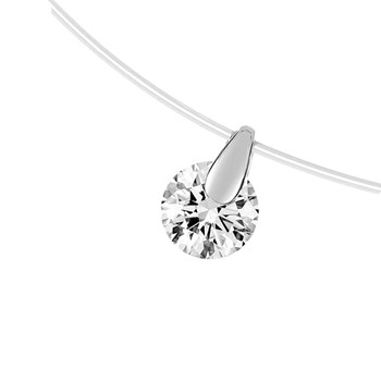 Women's necklace - Zirconium oxide - 18-carat gold - Length: 42 cm