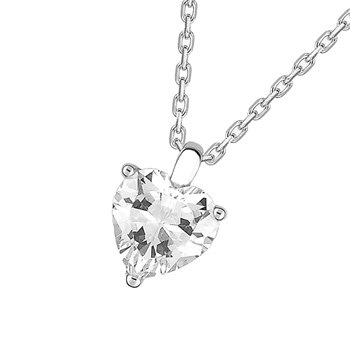 Women's necklace - Zirconium oxide - 18-carat gold - Length: 42 cm