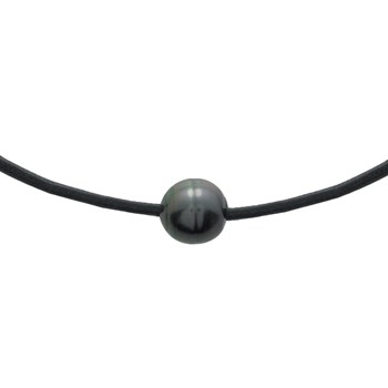 Woman's necklace - Tahitian pearl - 18 carat gold - Length: 42 cm
