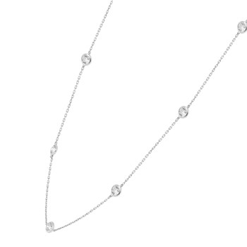 Women's necklace - Zirconium oxide - 18-carat gold - Length: 42 cm