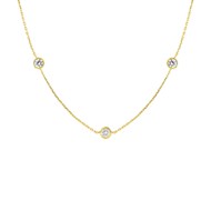 Collier Femme - Oxyde de zirconium - Or 18 Carats - Longueur : 42 cm