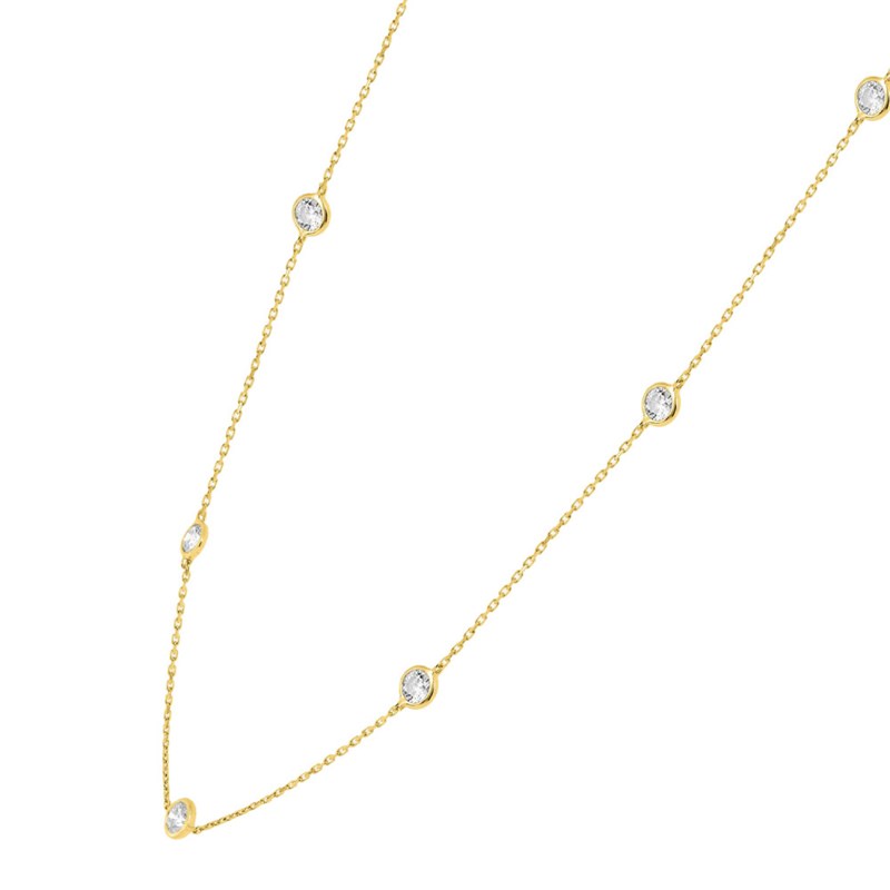 Collier Femme - Oxyde de zirconium - Or 18 Carats - Longueur : 42 cm - vue 2