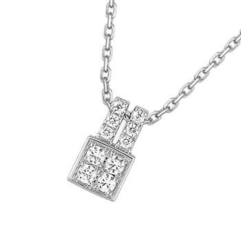 Women's necklace - 18 carat gold - Diamond - Length: 42 cm