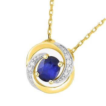 Woman's necklace - sapphire - 18-carat gold - Length: 42 cm