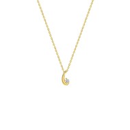 Collier Femme - Or 18 Carats - Diamant 0,05 Carats - Longueur : 42 cm