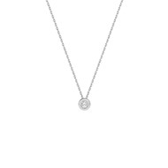 Collier Femme - Or 18 Carats - Diamant 0,1 Carats - Longueur : 42 cm