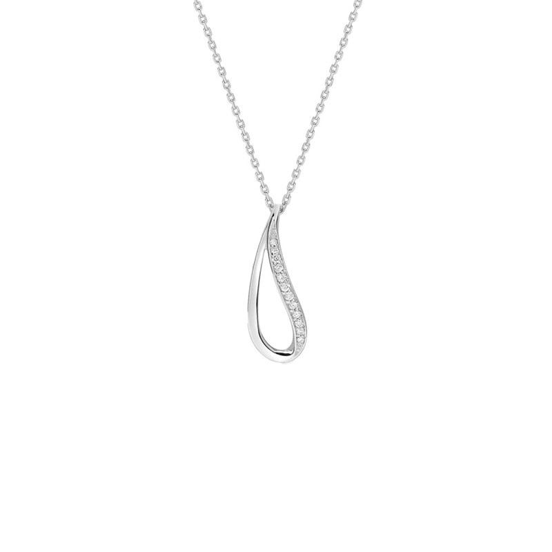 Collier Femme - Or 18 Carats - Diamant 0,06 Carats - Longueur : 42 cm