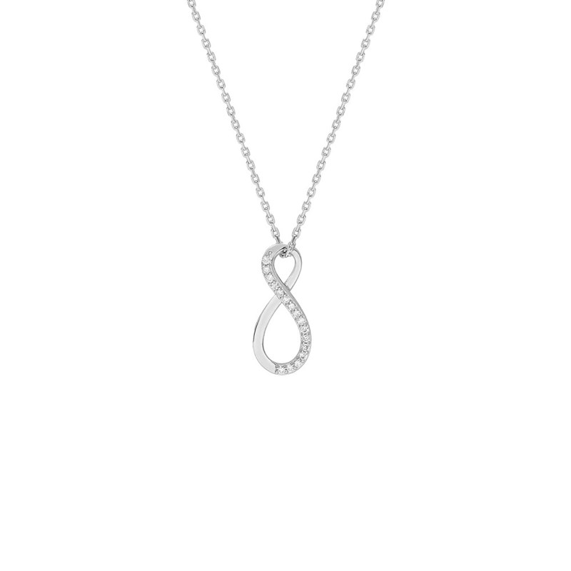 Collier Femme - Or 18 Carats - Diamant 0,05 Carats - Longueur : 42 cm