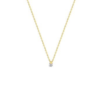 Collier Femme - Or 18 Carats - Diamant 0,04 Carats - Longueur : 42 cm