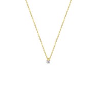 Collier Femme - Or 18 Carats - Diamant 0,04 Carats - Longueur : 42 cm