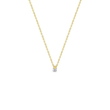 Women's necklace - Gold 18 Carats - Diamond 0,04 Carats - Length: 42 cm