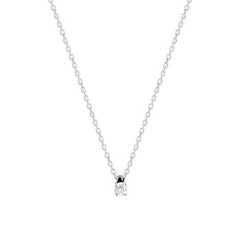 Women's necklace - Gold 18 Carats - Diamond 0,08 Carats - Length: 42 cm