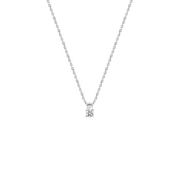 Women's necklace - Gold 18 Carats - Diamond 0,08 Carats - Length: 42 cm