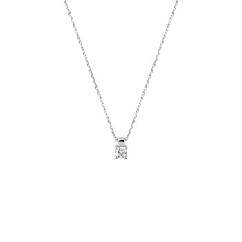 Women's necklace - Gold 18 Carats - Diamond 0,14 Carats - Length: 42 cm