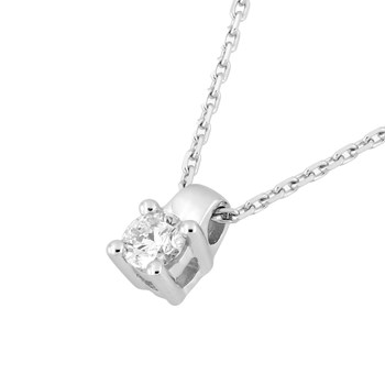 Women's necklace - Gold 18 Carats - Diamond 0,14 Carats - Length: 42 cm