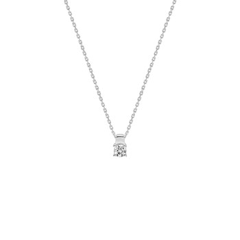 Women's necklace - Gold 18 Carats - Diamond 0,18 Carats - Length: 42 cm